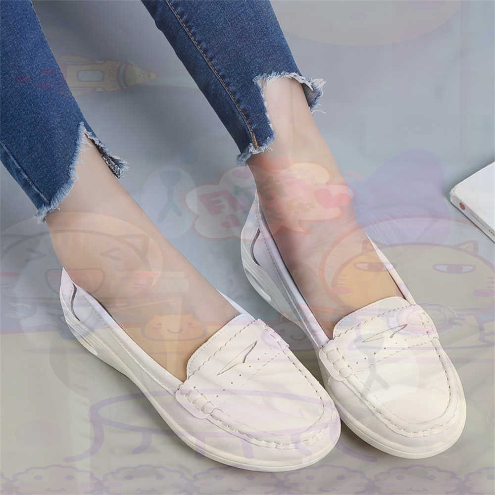 Women Shoes Brown Colour - Zachte instapper dames grote maat schoenen