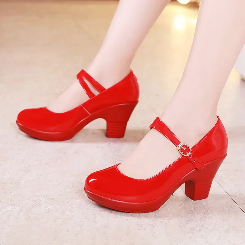 Women'S Shoes Red Bottoms - Kleine maat 32-43 Medium Block Heel
