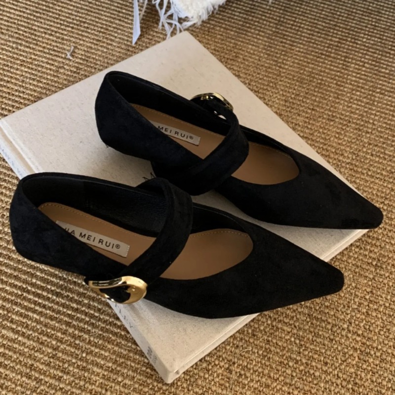 Damesschoenen met fluwelen opp - Pointed Toe Flat recensie en prijs