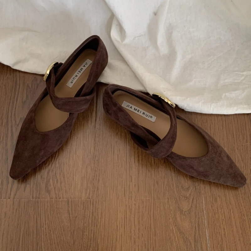 Damesschoenen met fluwelen opp - Pointed Toe Flat recensie en prijs