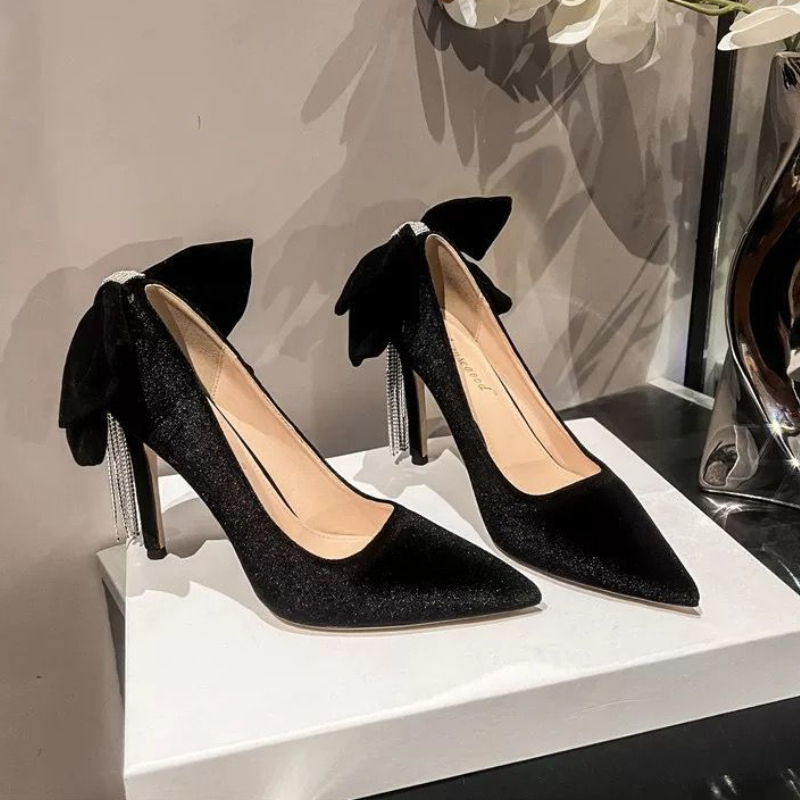 Zwart met strik Stilito vrouw  - Women Shoes Quick Delivery recensie en prijs