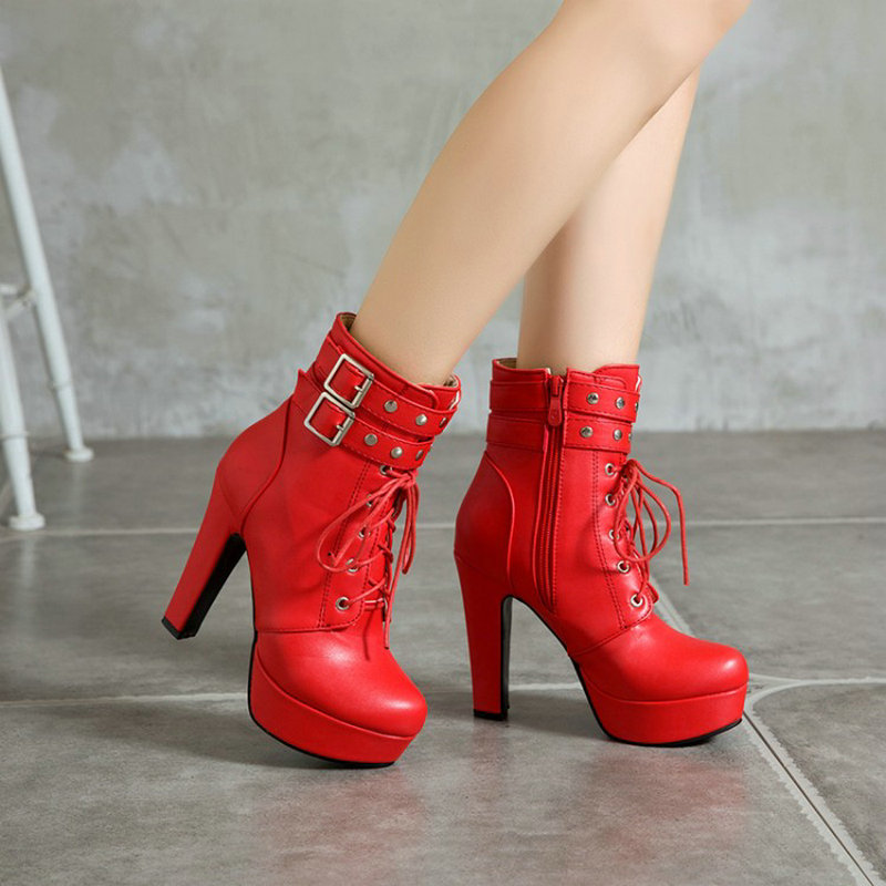 Winter Bont Gevoerd Geel Rood  - Women Shoes For Big Feet recensie en prijs