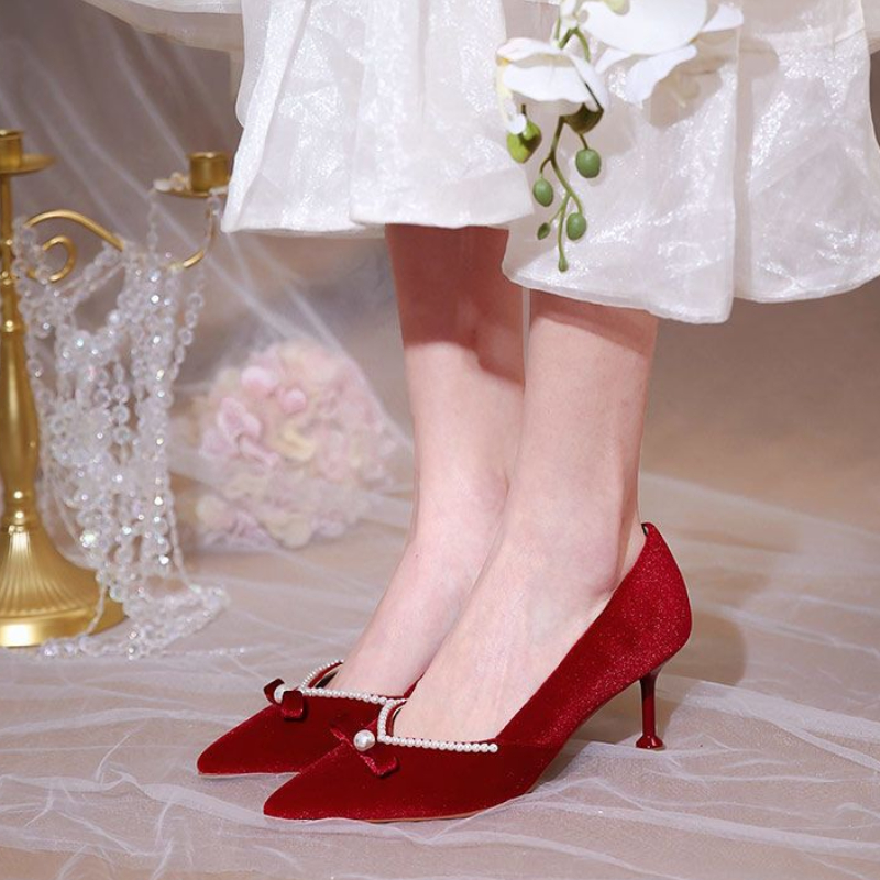 Rode hoge hak parel damespumps - Women Shoes Quick Delivery recensie en prijs