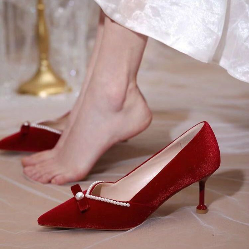 Rode hoge hak parel damespumps - Women Shoes Quick Delivery recensie en prijs