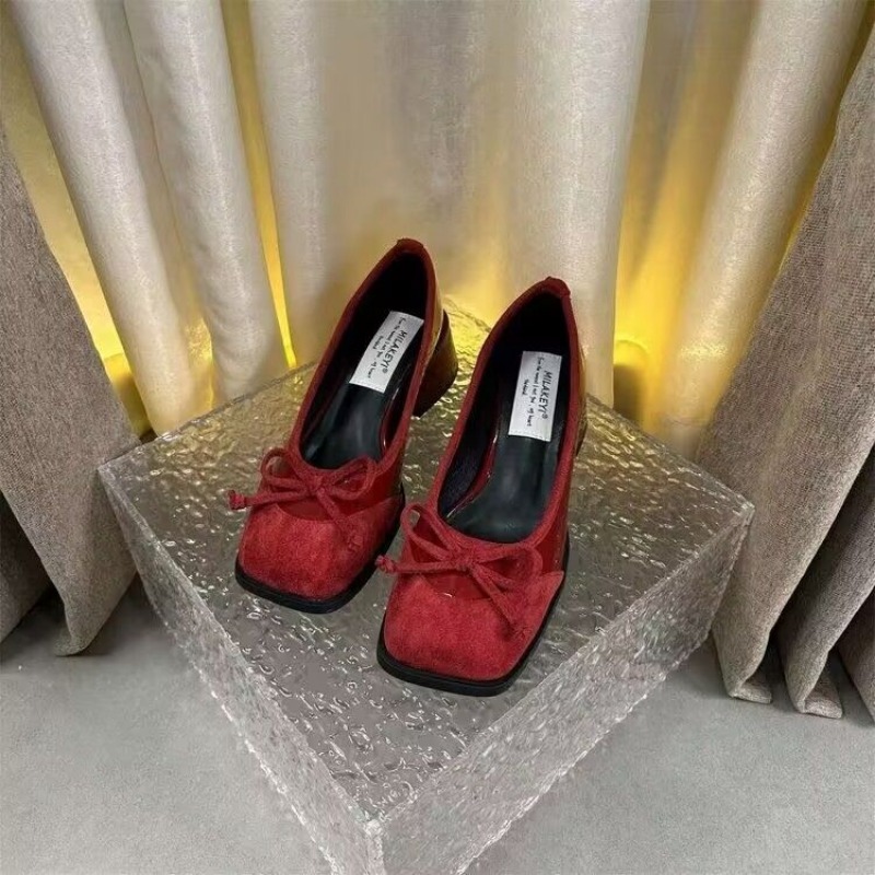 Damesschoenen Rode vierkante n - Women Shoes Quick Delivery recensie en prijs