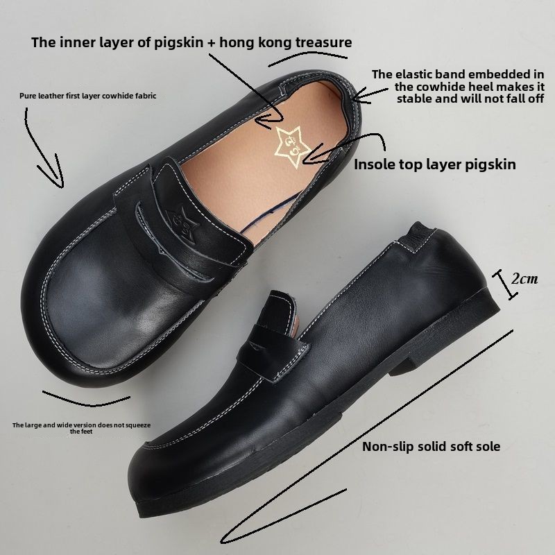 Natuurlijk leer Brede damessch - Women Shoes For Big Feet recensie en prijs