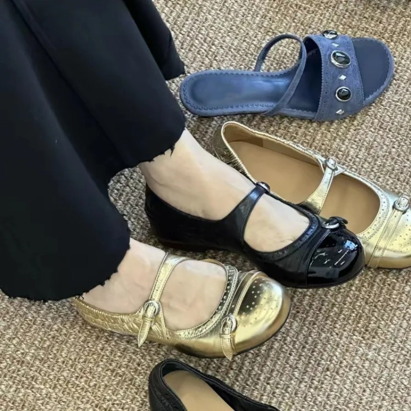 Vintage metalen gesp leren Mar - Women'S Shoes Round Toe recensie en prijs