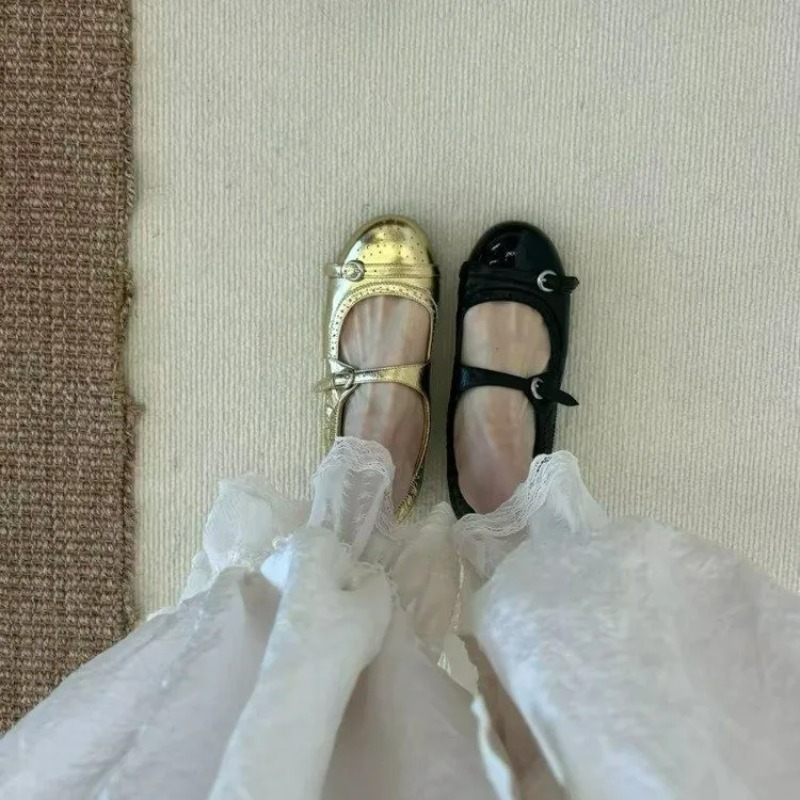 Vintage metalen gesp leren Mar - Women'S Shoes Round Toe recensie en prijs
